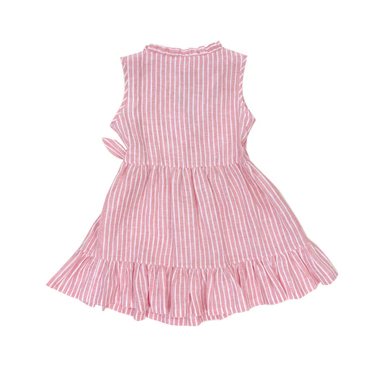 Girl's - Bella Dress - Striped Linen - My Little J