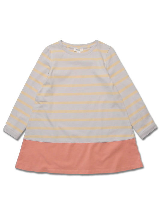 Girl's LS A Line Contrast Detail Dress - My Little J