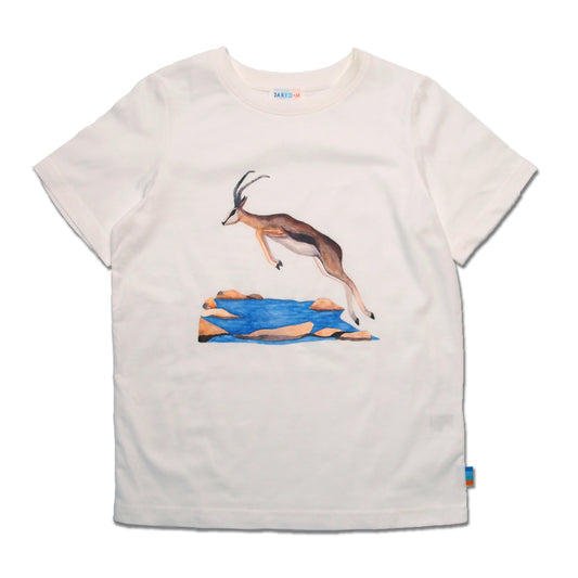 SS Crew Neck Tee with Antelope Print - My Little J