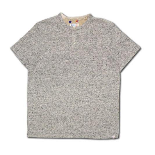 Boy's SS Knit Heather Henley - My Little J