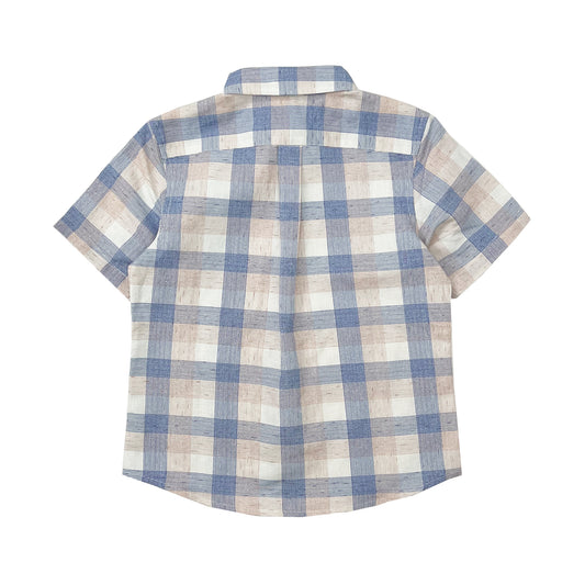 Boy's SS Spread Collar Plaid shirt - My Little J