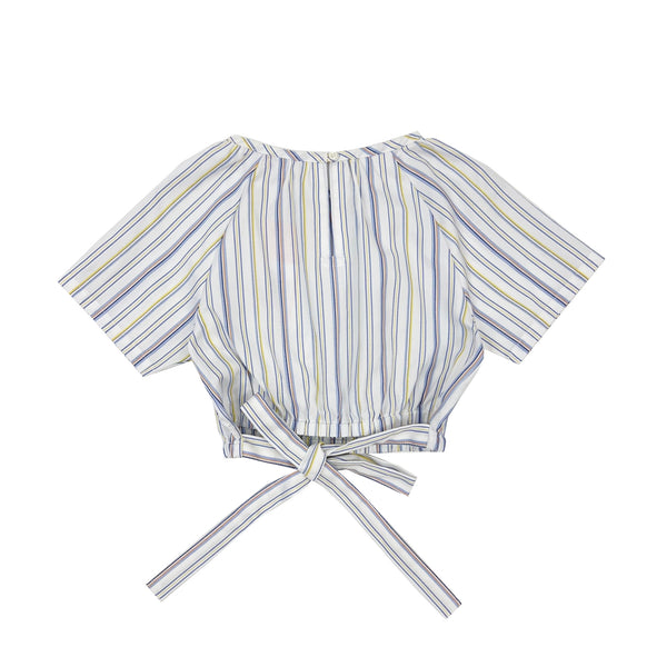 Girl's Round Neck Stripe Top