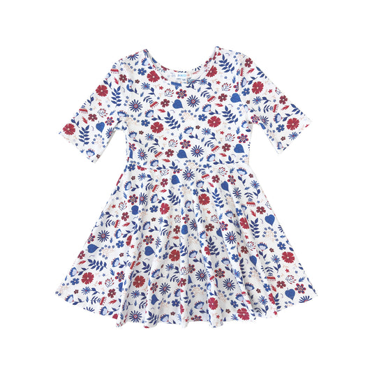 Girl's Floral Knit Dress - My Little J