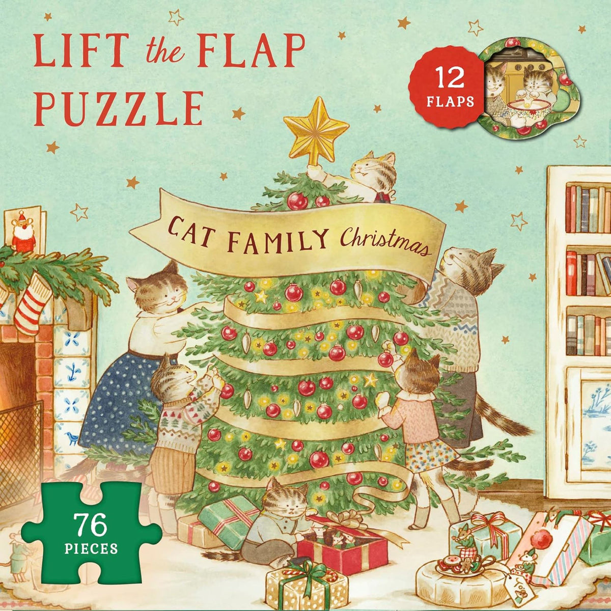 Cat Family Christmas Lift-the-Flap Puzzle: Count down to Christmas - My Little J