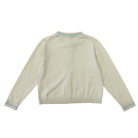 Girl's LS Crew Neck Cardigan