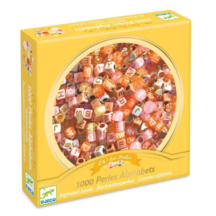 Alphabet beads, Gold