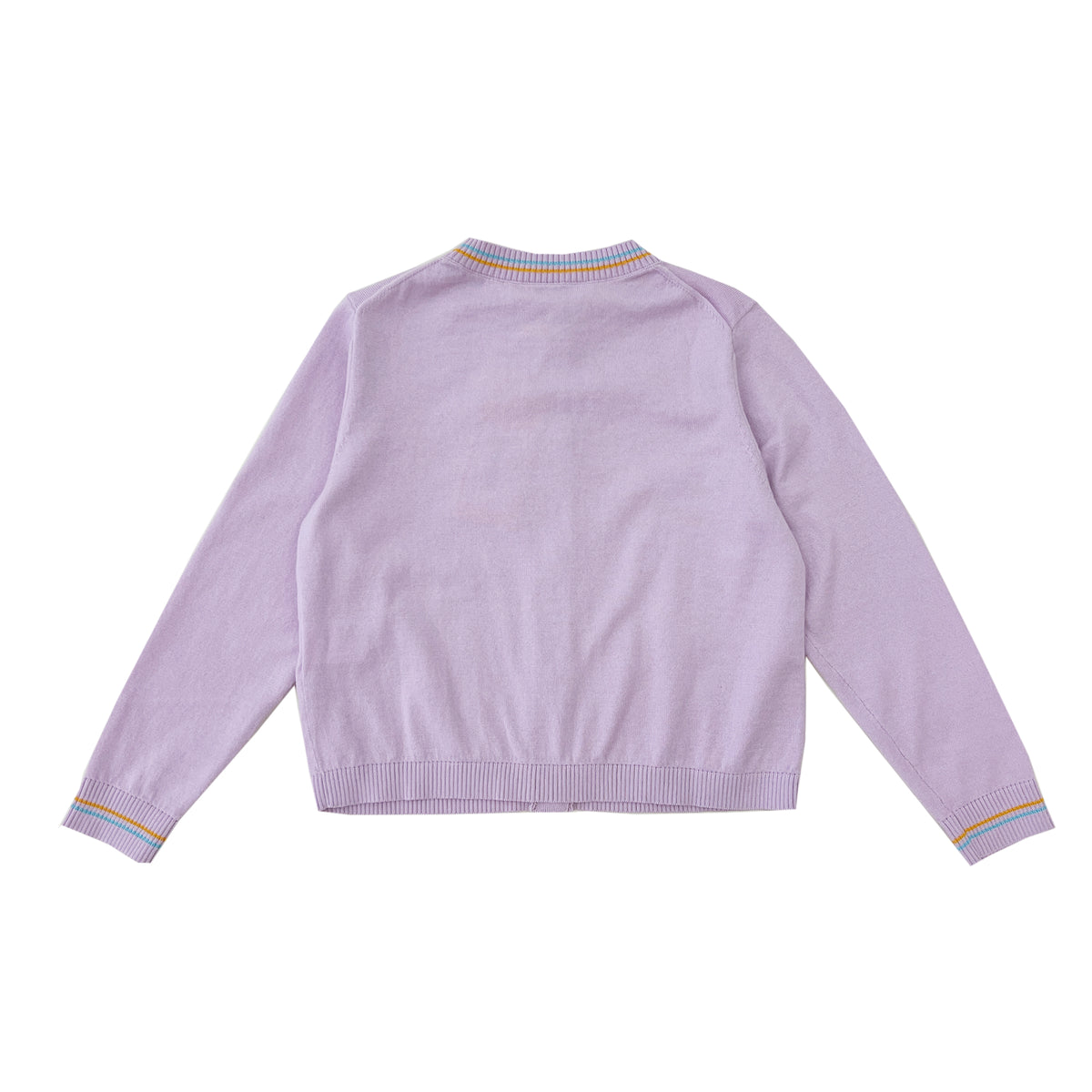 Girl's LS Crew Neck Cardigan