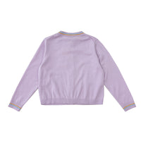 Girl's LS Crew Neck Cardigan