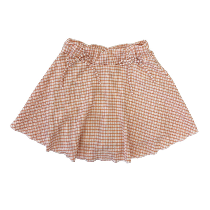 Girl's Check Seersucker Skort