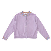 Girl's LS Crew Neck Cardigan