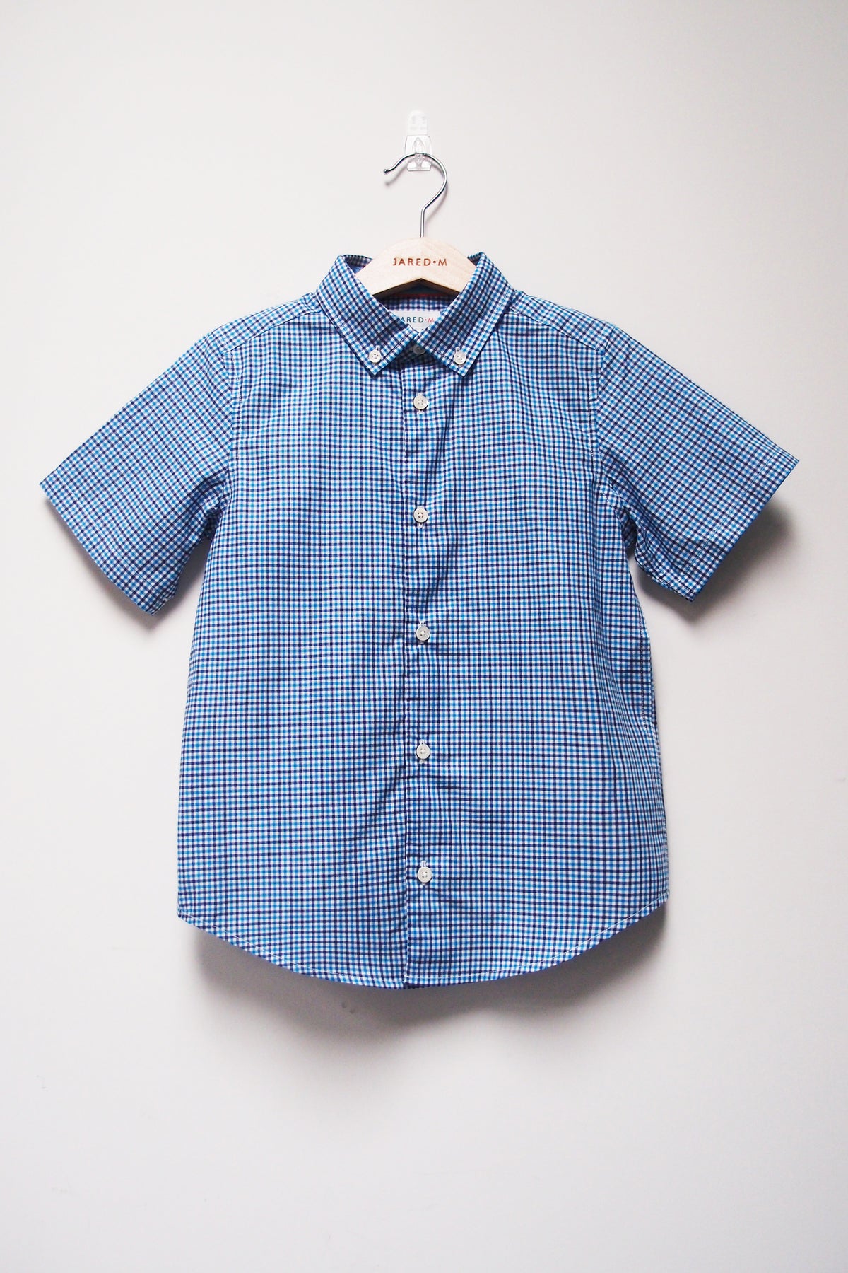 S/S Check Button Down Shirt - My Little J
