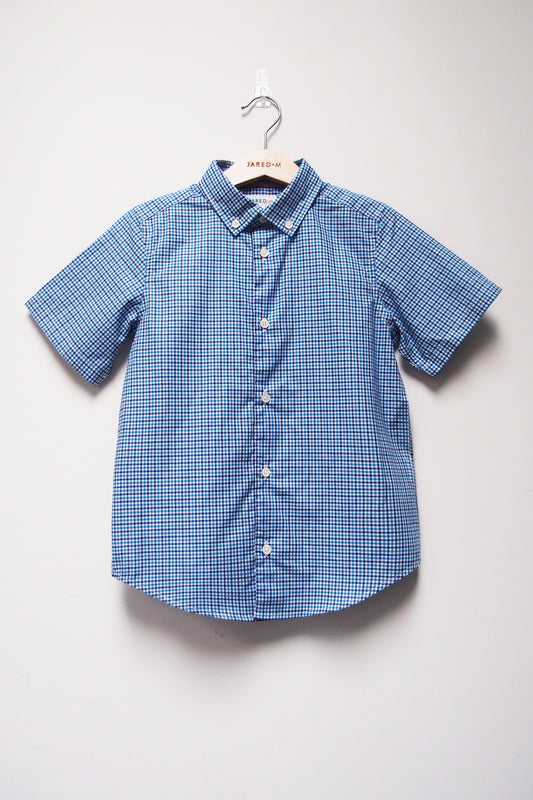 S/S Check Button Down Shirt - My Little J