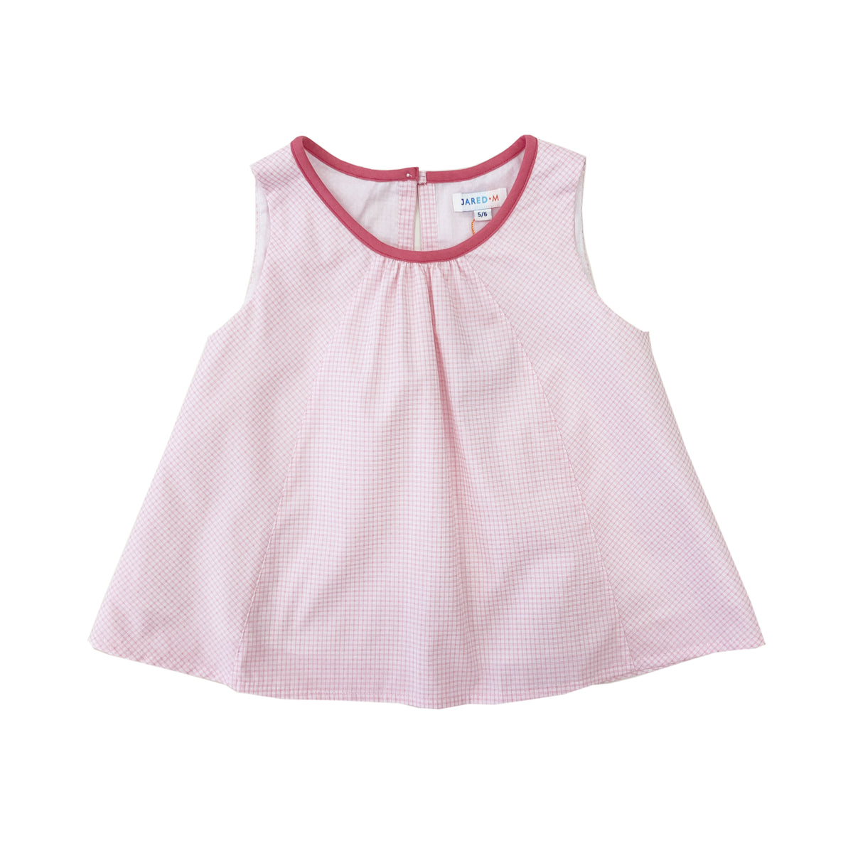 Girl's Sleeveless Piaid Top