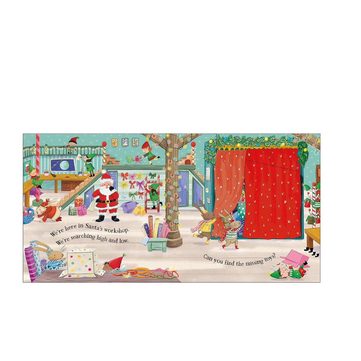 We're Going to Santa's Workshop : A Christmas Lift-the-Flap Adventure (The Bunnies of Hoppity Hill) – inside pages