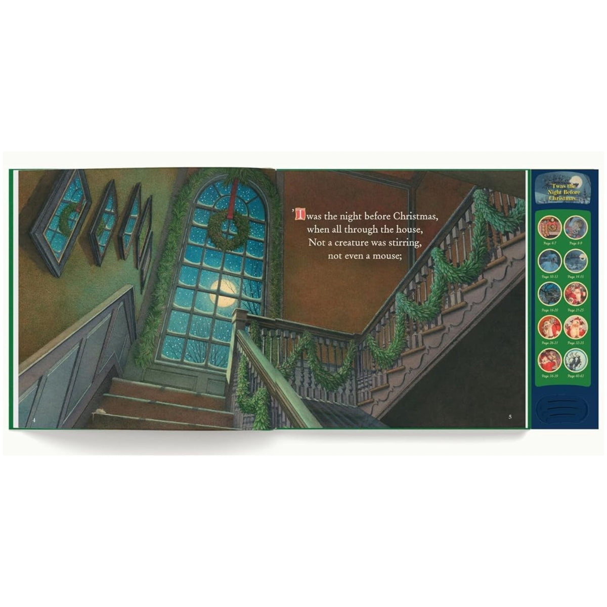 The Night Before Christmas Press and Play Storybook : The Classic Edition Hardcover Book Narrated by Jeff Bridges