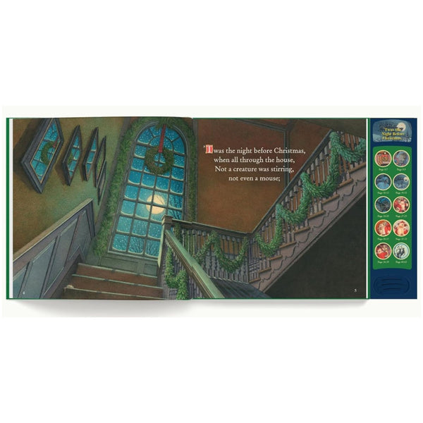 The Night Before Christmas Press and Play Storybook : The Classic Edition Hardcover Book Narrated by Jeff Bridges