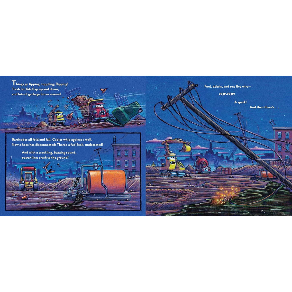 Construction Site Firefight – inside pages
