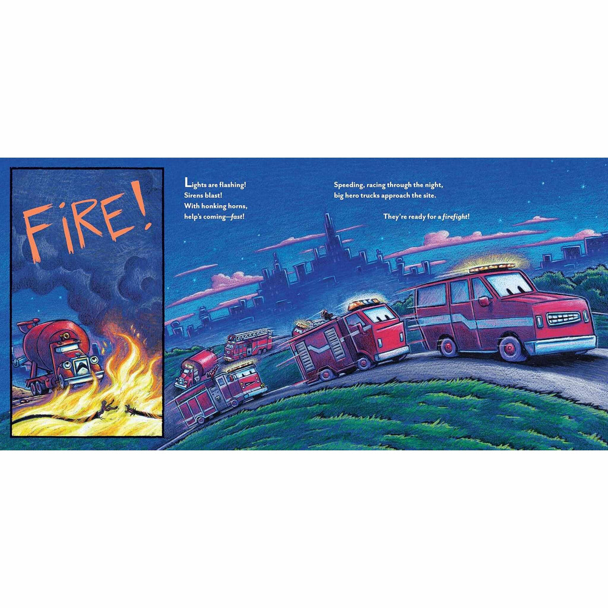 Construction Site Firefight – inside pages