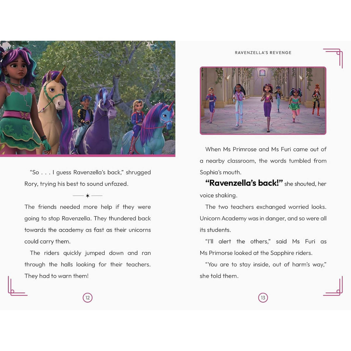 Unicorn Academy: Ravenzella's Revenge and Mended Hearts : with 2 short illustrated stories for fans of the Netflix show – inside pages