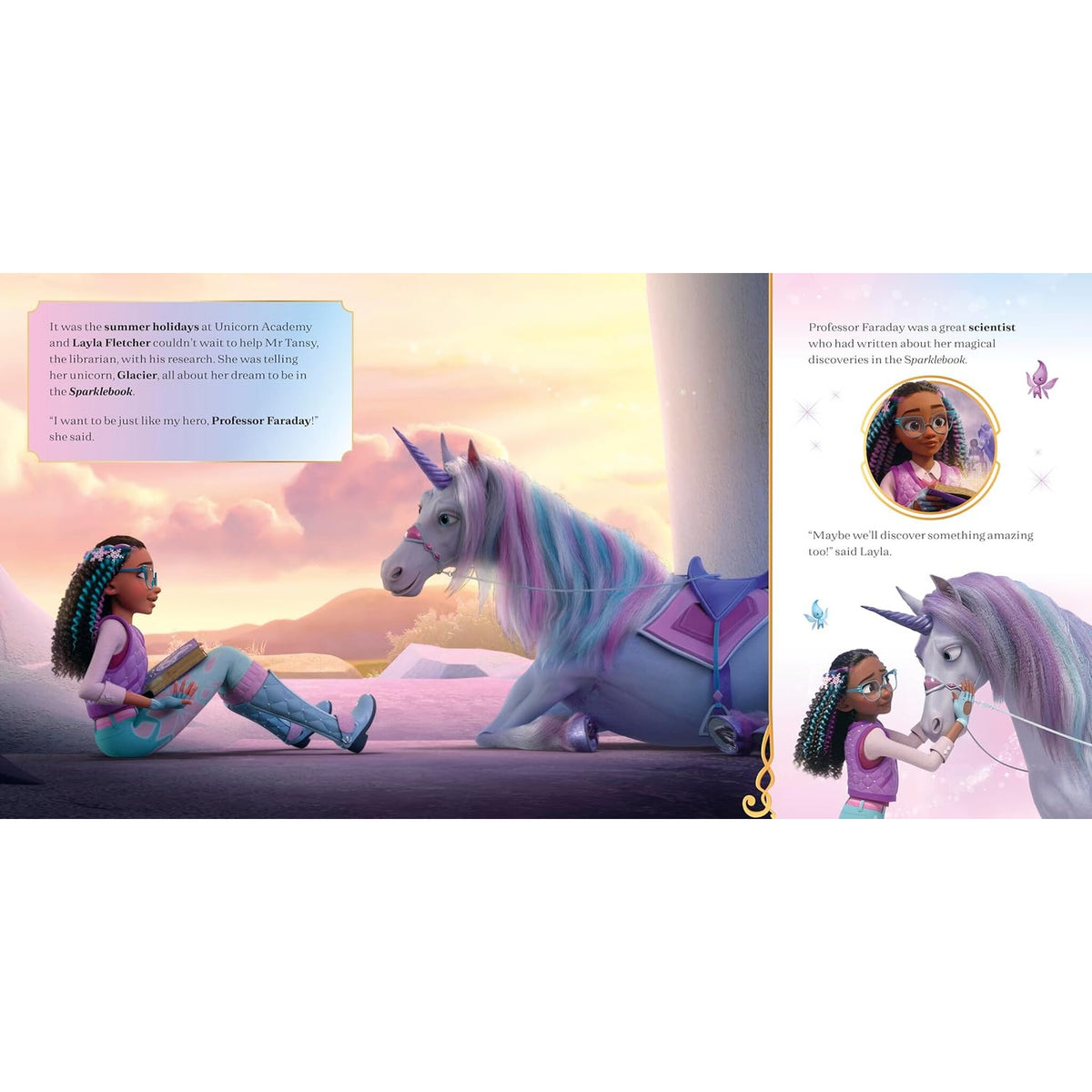 Unicorn Academy: Layla's Magical Summer : A magical storybook adventure – inside pages
