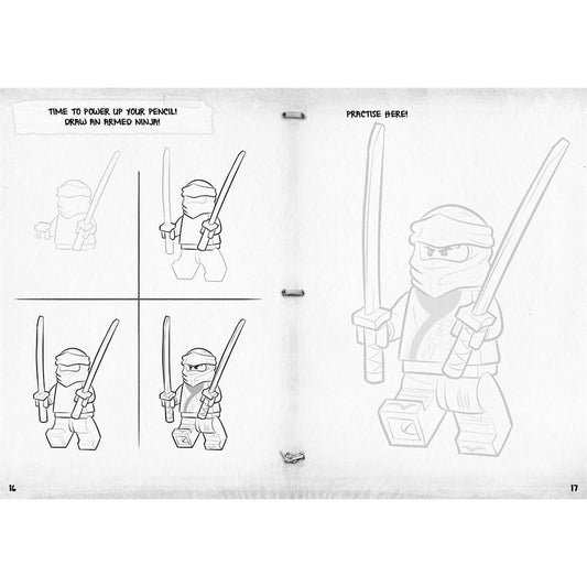 LEGO® NINJAGO®: How to Draw (with Master Wu minifigure) – inside pages