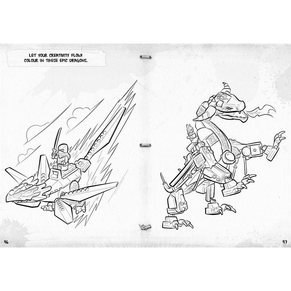 LEGO® NINJAGO®: How to Draw (with Master Wu minifigure) – inside pages