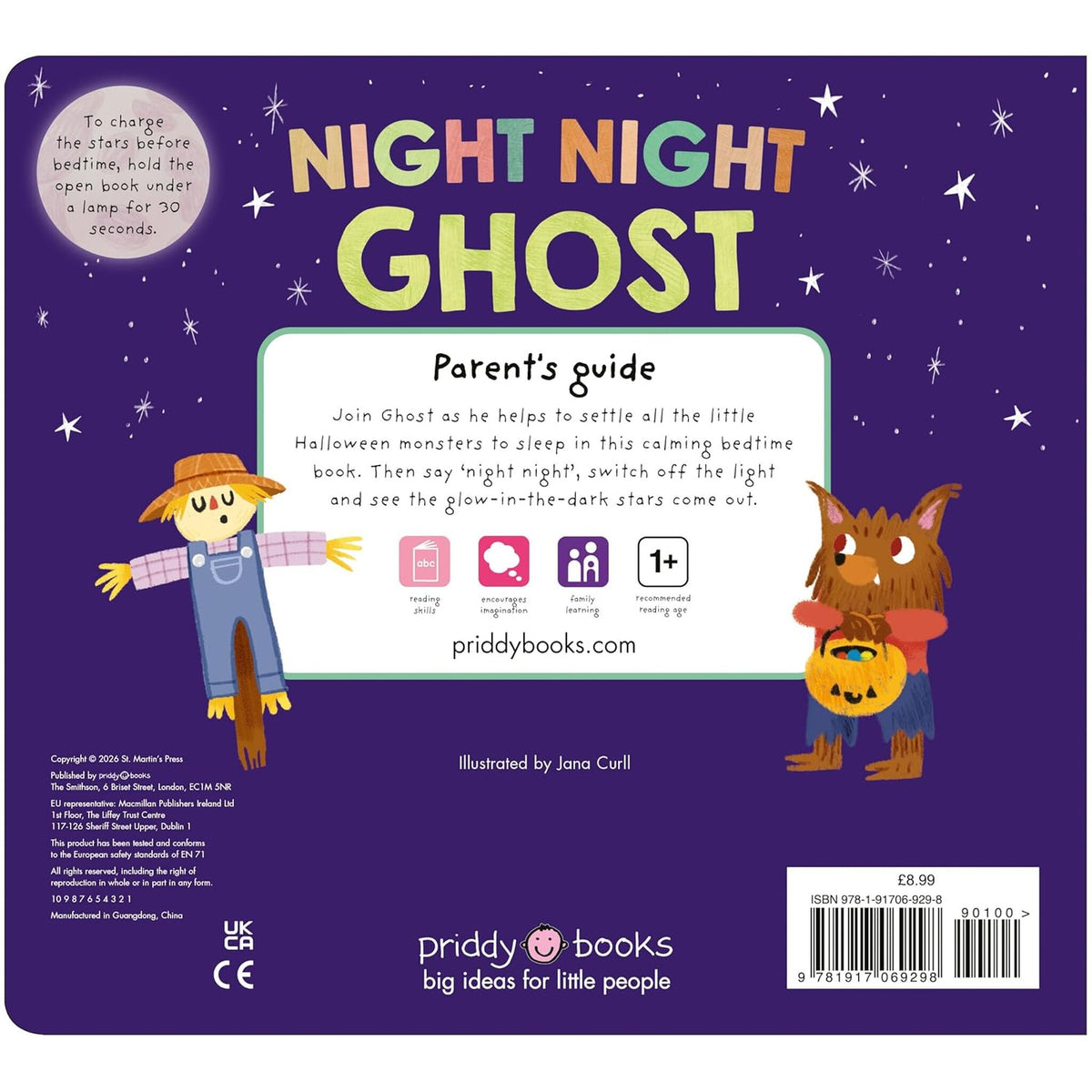Night Night Ghost : A glow in the dark Halloween bedtime book – inside pages