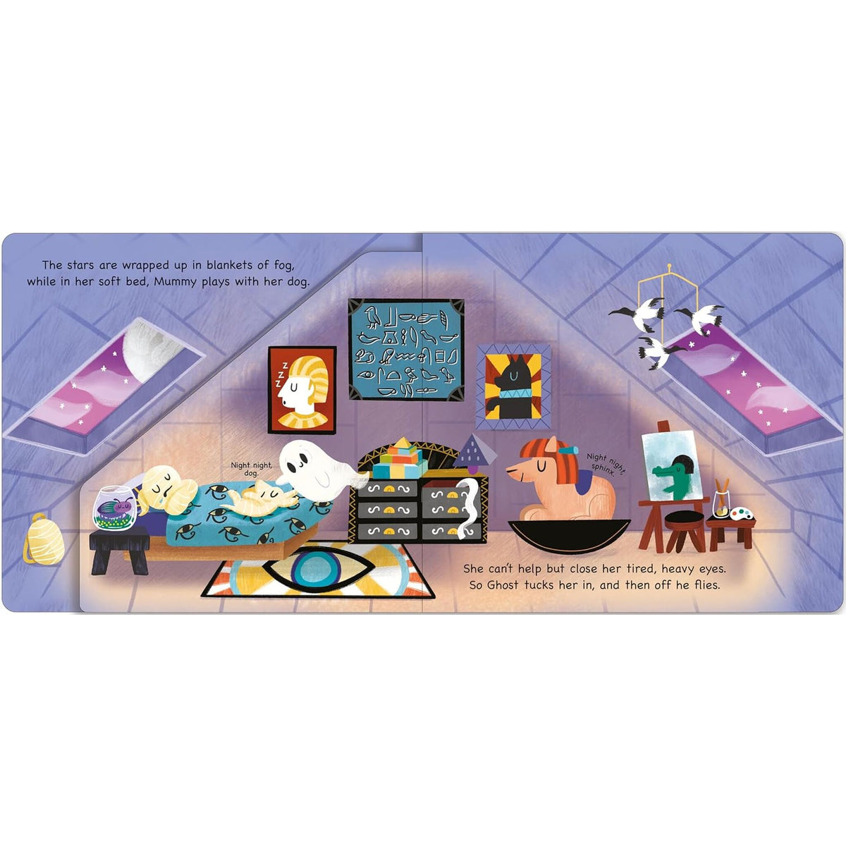 Night Night Ghost : A glow in the dark Halloween bedtime book – inside pages