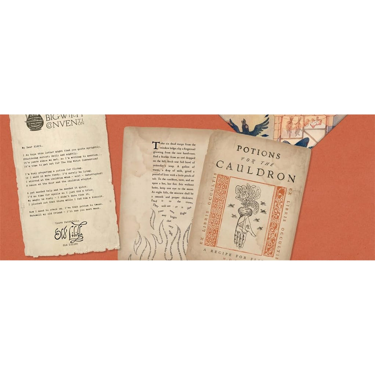 Letters from the Witch Cackle Crackle : With Five Spells to Pull Out and Keep – inside pages