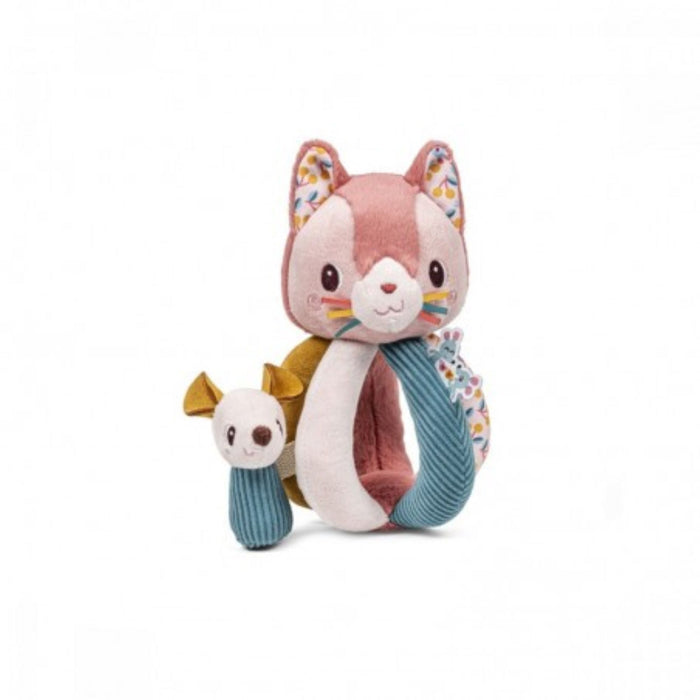 Lilliputiens Rattle with handles Jeanne the cat