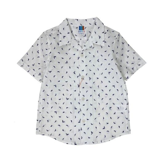 Boys SS Camp Shirt - Bluefern - My Little J