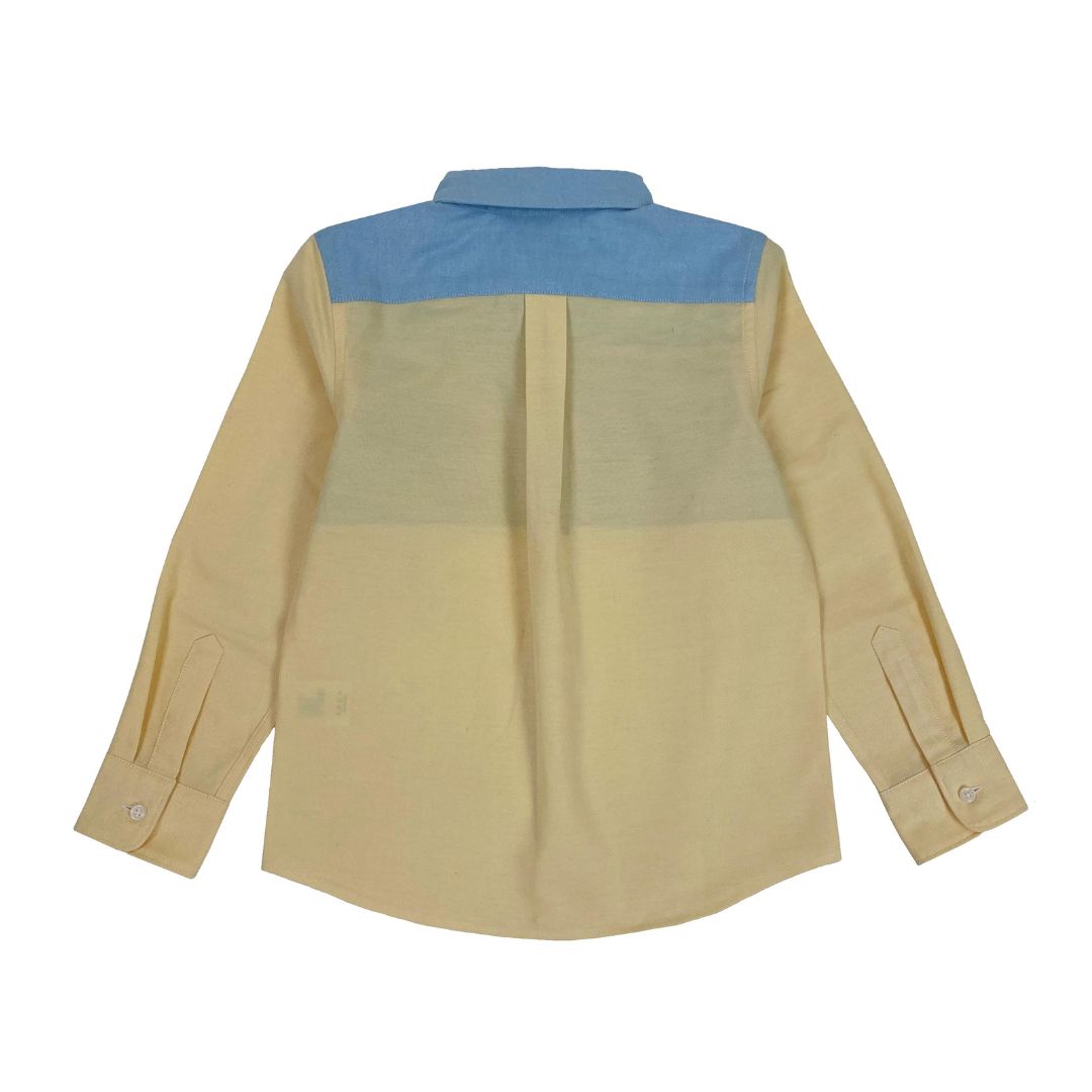 Boys LS Spread Collar Color Block Shirt - My Little J