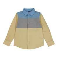 Boys LS Spread Collar Color Block Shirt - My Little J