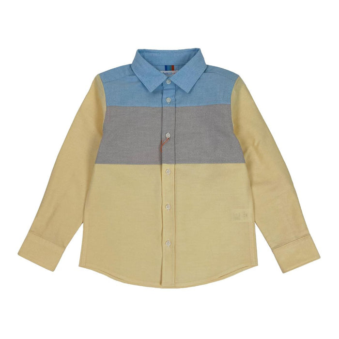 Boys LS Spread Collar Color Block Shirt - My Little J