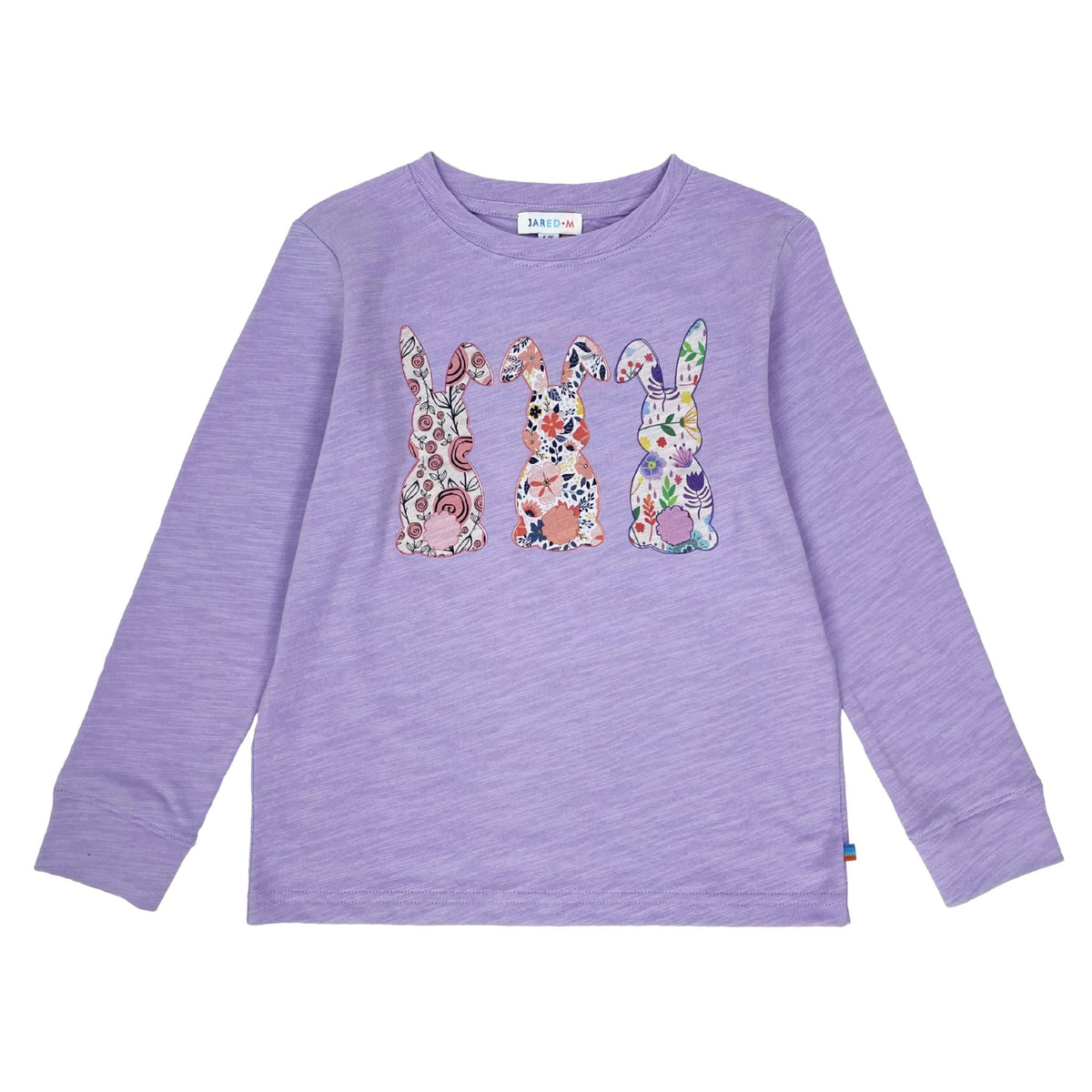 Girls LS Crew Neck Prints Tee - Rabbit Hiding