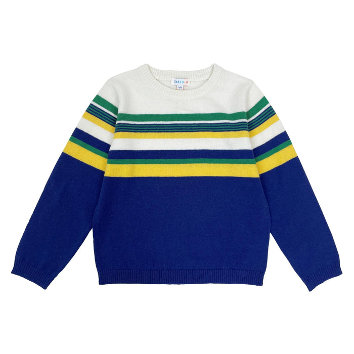 Boys LS Sweater - Merino Wool Blend Stripes