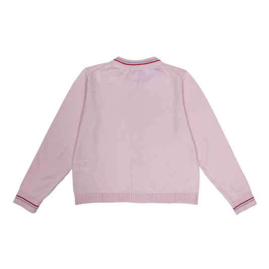 Girl's LS Crew Neck Cardigan