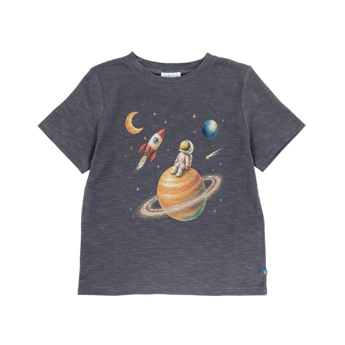 Boys SS Crew Neck Prints Tee - Astronaut
