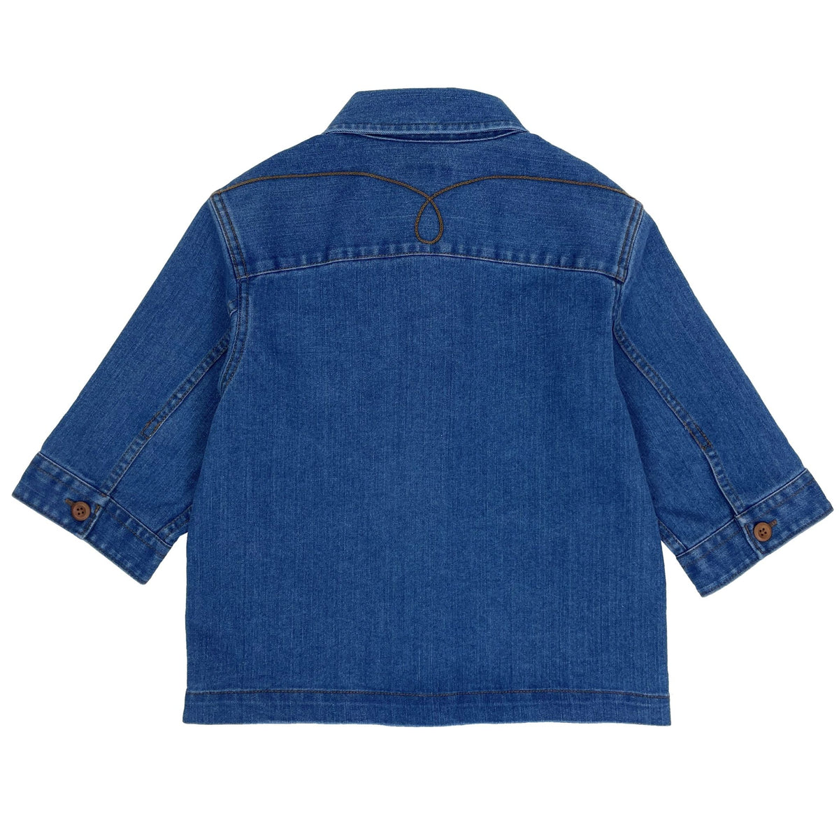 Boys 3/4 Sleeve Overshirt - Denim
