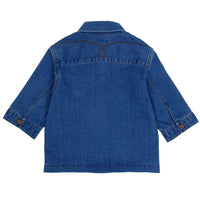 Boys 3/4 Sleeve Overshirt - Denim