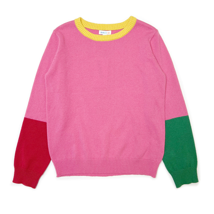 Girl's FW Merino Wool Blend Color Block Sweater