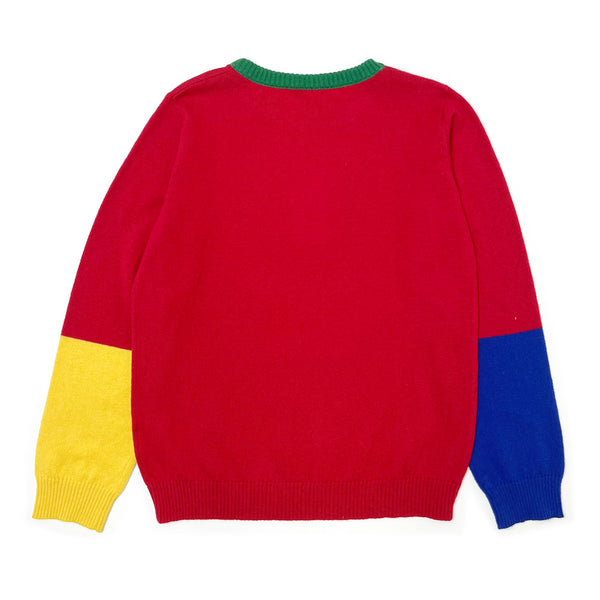 Boy's Merino Wool Blend Color Block Sweater