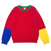 Boy's Merino Wool Blend Color Block Sweater
