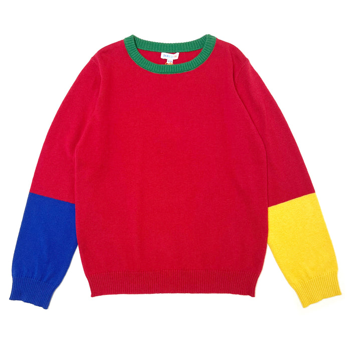 Boy's Merino Wool Blend Color Block Sweater