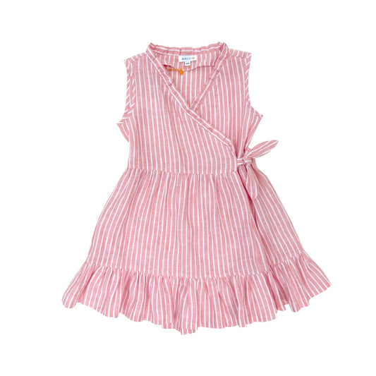 Girl's - Bella Dress - Striped Linen - My Little J