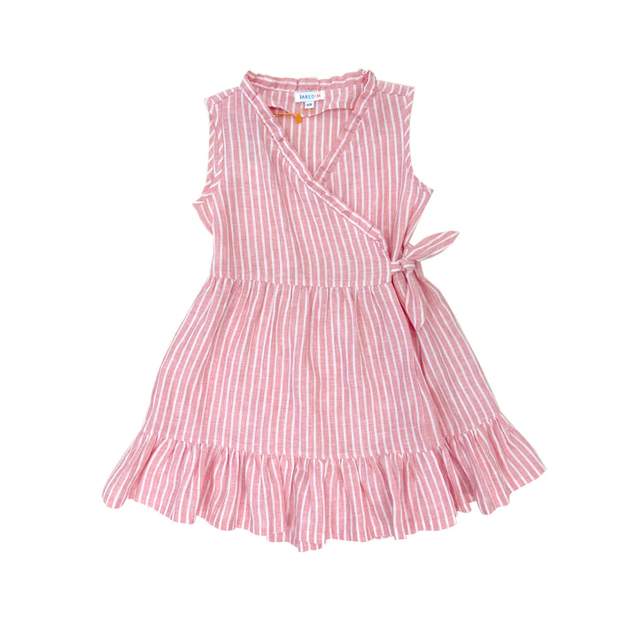Girl's - Bella Dress - Striped Linen