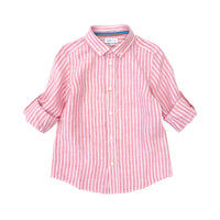 Boys LS Striped Linen Shirt