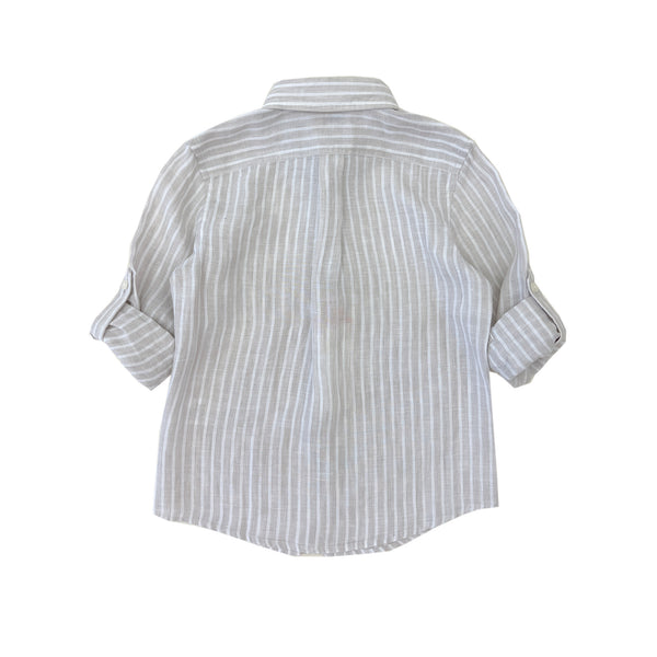 Boys LS Striped Linen Shirt