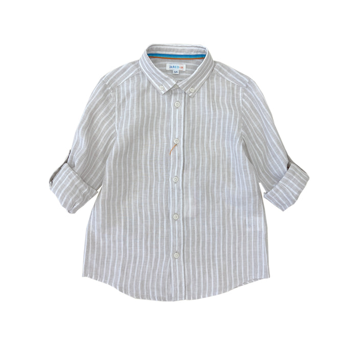 Boys LS Striped Linen Shirt