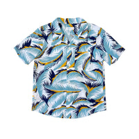 Boy's Camp Collar Shirt - Feathers